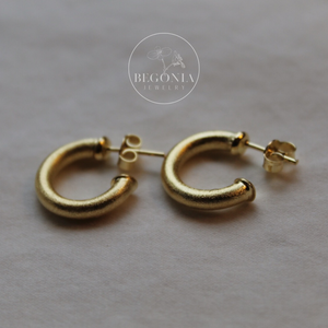 Argollas Gracia Mini Satinadas Oro